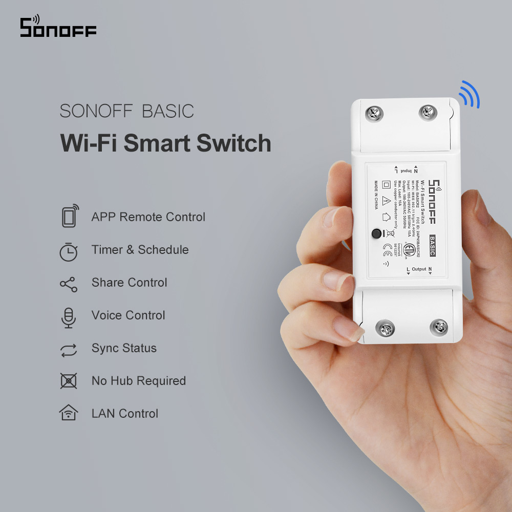 Smart Light Switch Wifi - Itead SONOFF Basic R2 Мини DIY