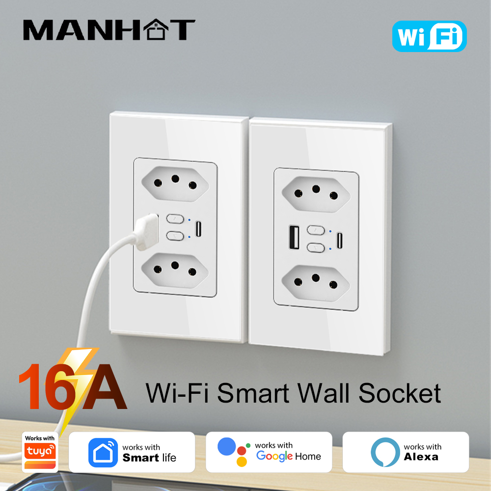Wifi Smart Plug - Умная Wi-Fi розетка MANHOT для Бразилии