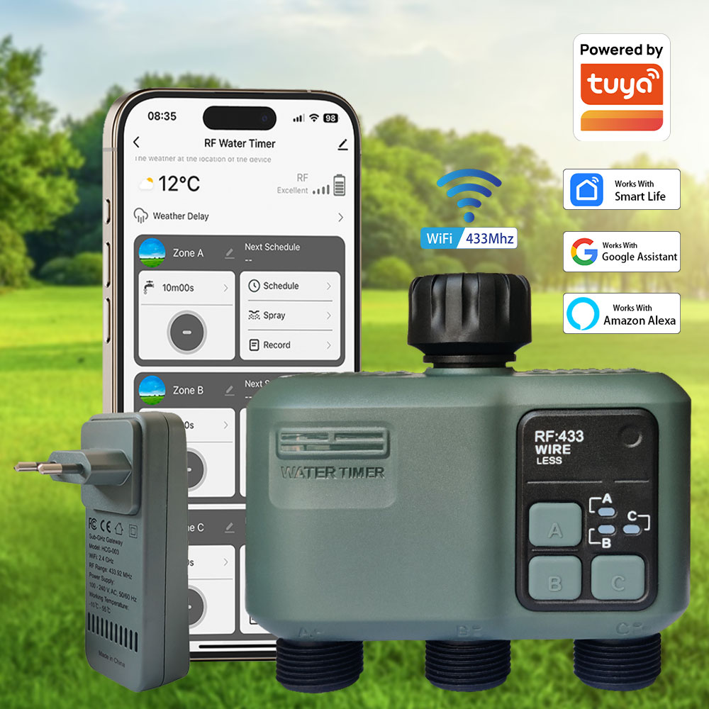 Wifi Smart Plug - Таймер полива Tuya Wifi+RF433 с 3