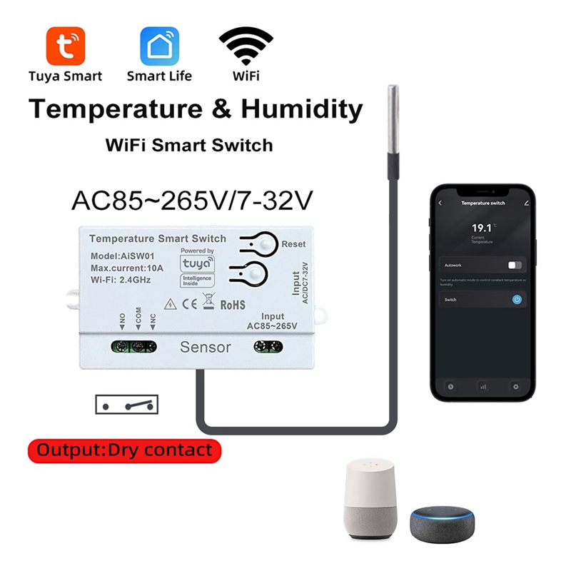 Умный датчик температуры Tuya  – обзор и цена Wifi Thermostat