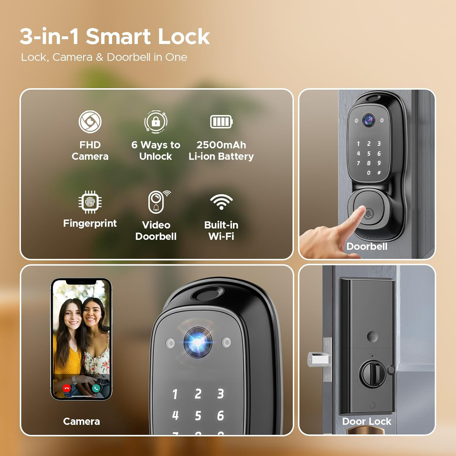 Умный дверной замок Tuya с Wi- – обзор и цена Smart Door Lock Wifi