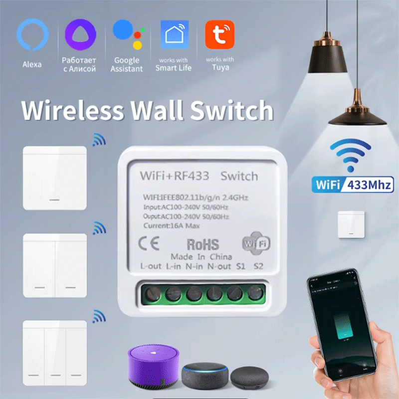 Умный выключатель света Tuya W – обзор и цена Smart Light Switch Wifi