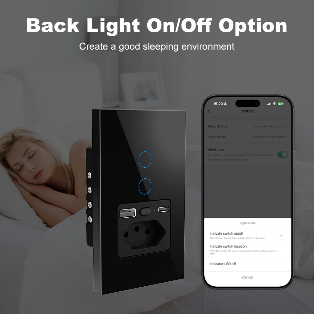 Умная розетка Manhot WiFi 16A  – обзор и цена Smart Light Switch Wifi
