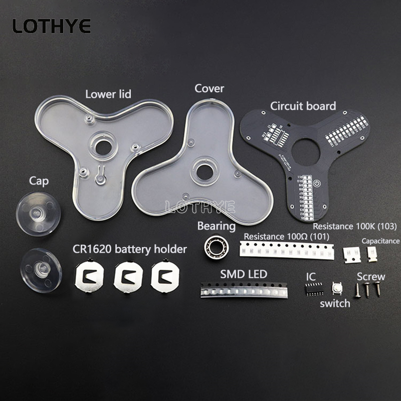 Светодиодный спиннер для произ – обзор и цена Electronics Project Kit