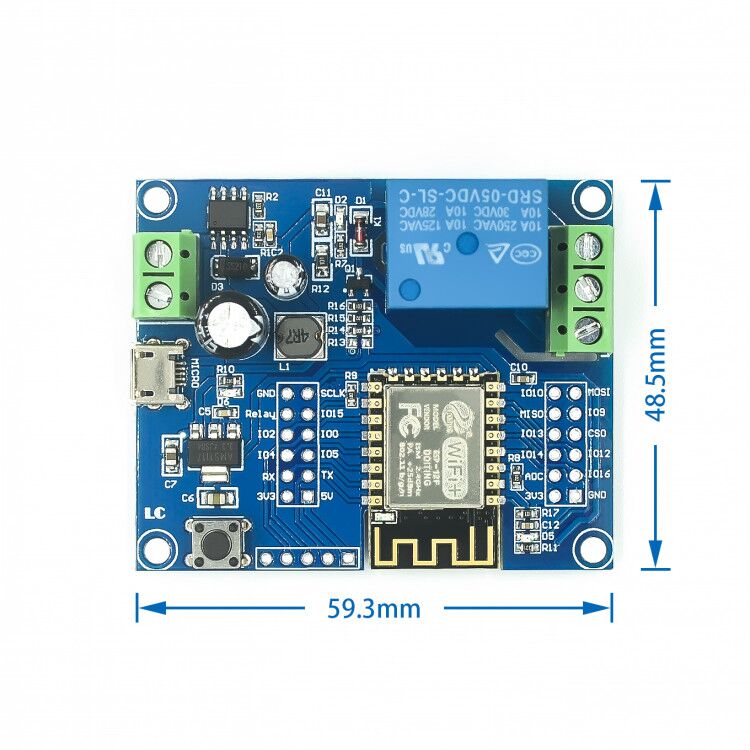 Источник питания DC5-80V ESP82 – обзор и цена Esp8266 Relay Module