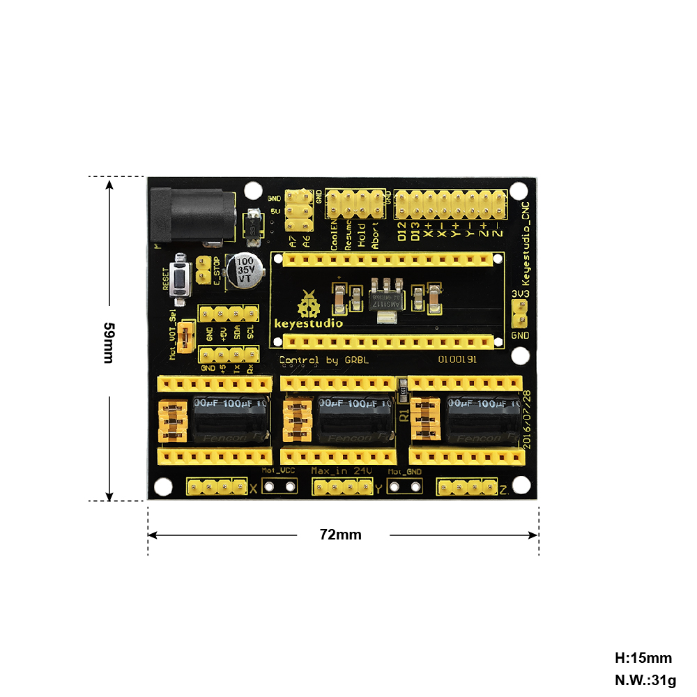 Защитная плата Keyestudio CNC  – обзор и цена Esp32 Smart Home Kit