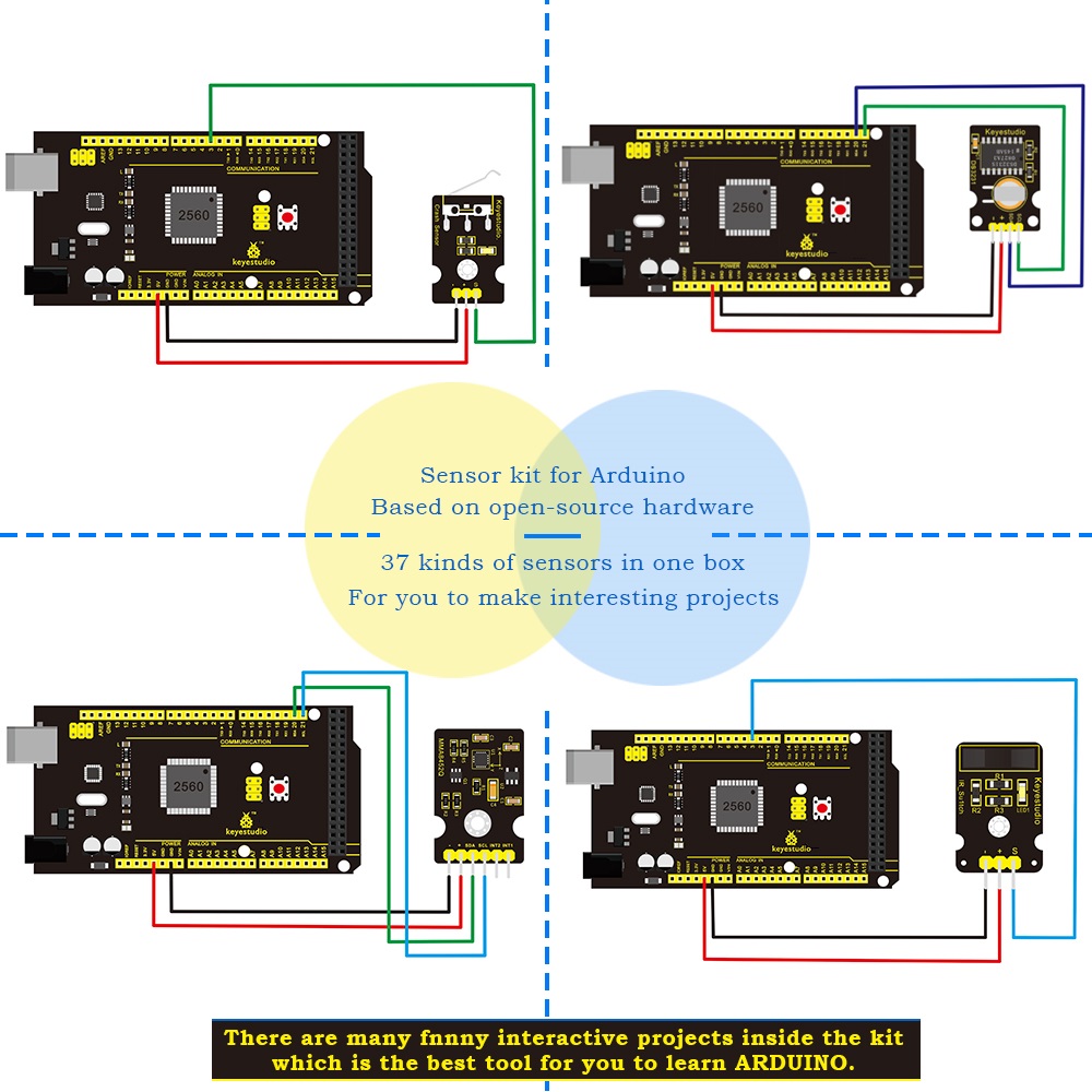 Keyestudio Новый стартовый ком – обзор и цена Esp32 Smart Home Kit